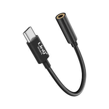 LinQ Adaptateur Audio USB-C vers Jack 3.5mm Femelle Son de qualité  Noir