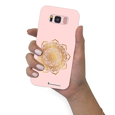 LaCoqueFrançaise Coque Samsung Galaxy S8 Silicone Liquide Douce rose pâle Mandala Or pas cher