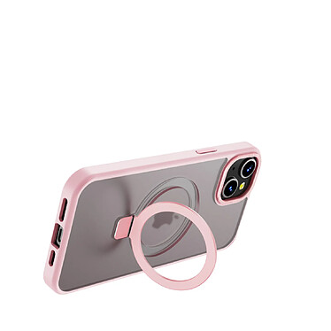 Acheter Muvit Coque pour iPhone 15 avec Anneau Fonction Stand MagSafe Rose