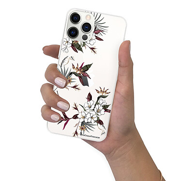 LaCoqueFrançaise Coque iPhone 12/12 Pro 360 intégrale transparente Motif Fleurs Sauvages Tendance pas cher