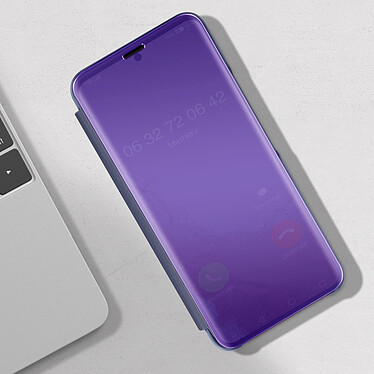 Avizar Étui Clear View pour Samsung Galaxy S22 avec Clapet Miroir Support Vidéo  violet pas cher