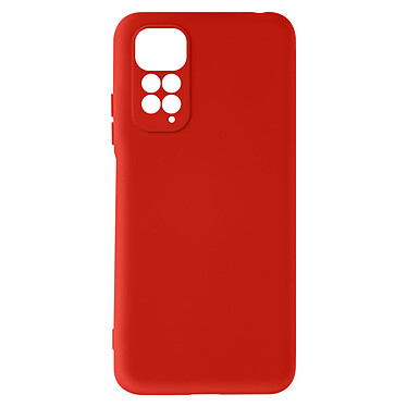 Avizar Coque Xiaomi Redmi Note 11 et 11s Silicone Semi-rigide Soft-touch Fine rouge