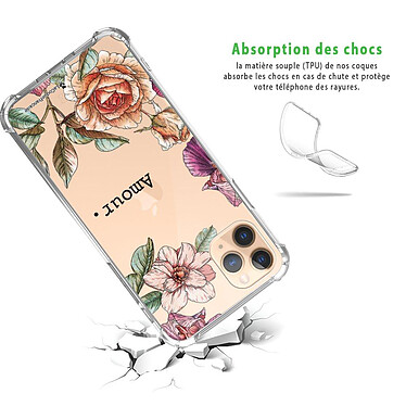 Avis LaCoqueFrançaise Coque iPhone 11 Pro anti-choc souple angles renforcés transparente Motif Amour en fleurs
