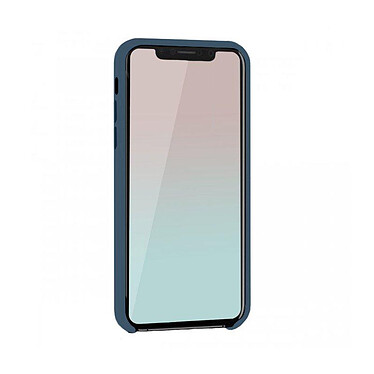 Evetane Coque iPhone 11 Silicone liquide Bleu Marine + 2 Vitres en Verre trempé Protection écran Antichocs pas cher