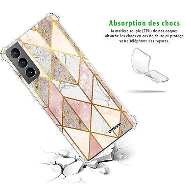 Avis Evetane Coque Samsung Galaxy S21 5G anti-choc souple angles renforcés transparente Motif Marbre Rose Losange