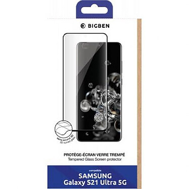 BigBen Connected Protège écran pour Samsung Galaxy S21 Ultra en Verre trempé 3D Anti-rayures Transparent pas cher