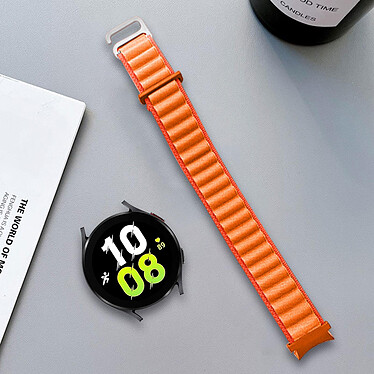 Avizar Bracelet pour Galaxy Watch 5 / 5 Pro / 4 Nylon Ajustable Boucle Alpine  orange pas cher