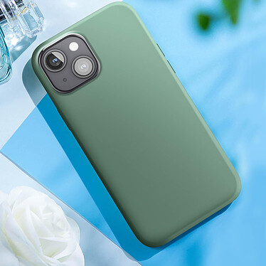 Avis Moxie Coque pour iPhone 15 Plus Semi-rigide Intérieur Microfibre Vert sapin