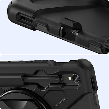 Avizar Coque pour Samsung Galaxy Tab S9 et S8 et S7 Antichoc Bi matière Poignée Rotative Support  noir pas cher