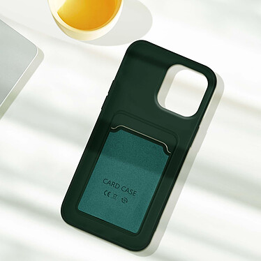 Acheter Avizar Coque pour iPhone 14 Pro Max Silicone Souple Porte-carte Fine Légère  vertfonce