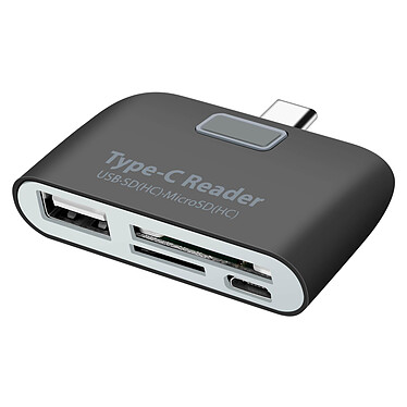 Avizar Adaptateur  USB-C vers USB et micro USB, Lecteur Carte SD et micro SD