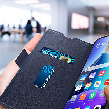 Avizar Étui pour Xiaomi Redmi Note 12 4G et 5G Ultra-fin Double Languette Magnétique  bleu nuit pas cher
