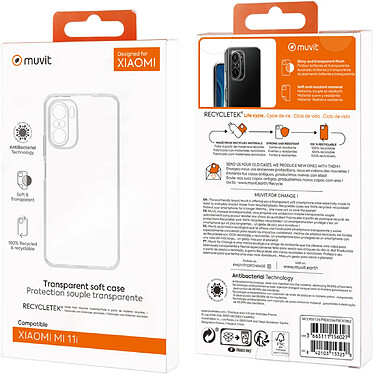 Acheter Muvit Coque pour Xiaomi MI 11i RECYCLETEK Souple Transparent