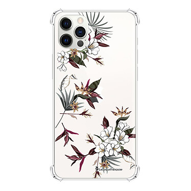 LaCoqueFrançaise Coque iPhone 12/12 Pro anti-choc souple angles renforcés transparente Motif Fleurs Sauvages