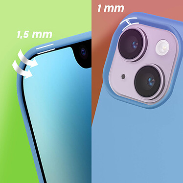 Moxie Coque pour iPhone 14 Hybride Semi-rigide Fine Légère Intérieur Doux  bleu acier pas cher