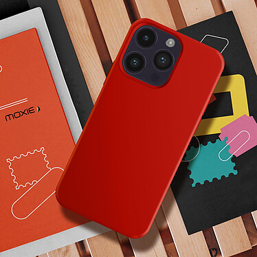 Acheter Moxie Coque pour iPhone 14 Pro Max Hybride Semi-rigide Fine Légère Intérieur Doux  rouge
