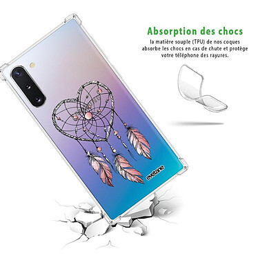Avis Evetane Coque Samsung Galaxy Note 10 anti-choc souple angles renforcés transparente Motif Attrape coeur
