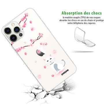 Avis Evetane Coque iPhone 12/12 Pro 360 intégrale transparente Motif Chat et Fleurs Tendance