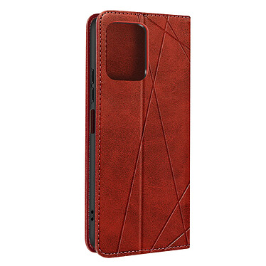 Avizar Étui pour Xiaomi Redmi 12 Portefeuille Motif prisme  Collection Geo rouge