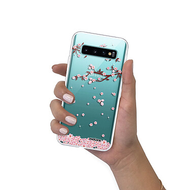 Evetane Coque Samsung Galaxy S10 360 intégrale transparente Motif Chute De Fleurs Tendance pas cher