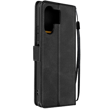 Avizar Étui pour Xiaomi Poco M6 5G Dragonne Clapet Support Portefeuille Noir