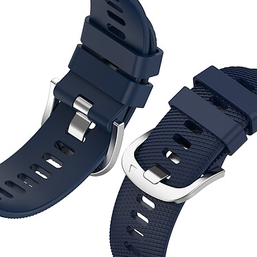Avis Avizar Bracelet pour Samsung Galaxy Watch Active 2 40mm, Silicone Texturé et Ajustable - Bleu Nuit
