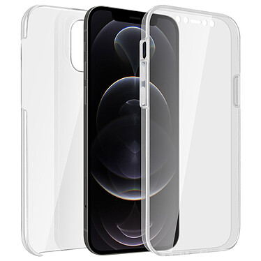 Avizar Coque iPhone 12 Pro Max Protection Arrière Rigide + Avant Souple Transparent