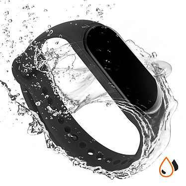 Avis Avizar Bracelet pour Xiaomi Mi Band 5 / 6 / 7 Silicone Soft Touch Waterproof Noir