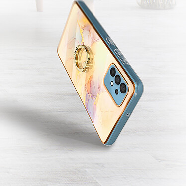Acheter Avizar Coque Samsung Galaxy A32 Bi-matière Bague de maintien Motif marbre champagne