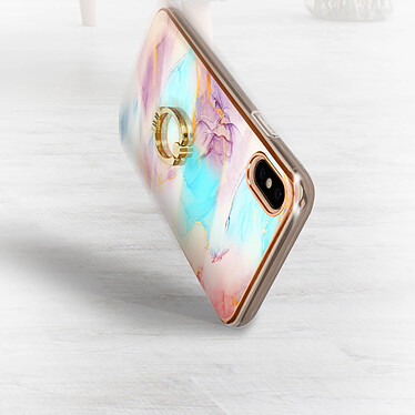 Acheter Avizar Coque Apple iPhone XS Max Bague de maintien Motif marbre multicolore