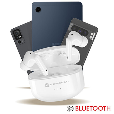 Acheter Forcell Écouteurs sans fil Bluetooth - Batterie haute capacité Blanc