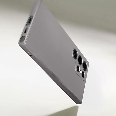 Avis Avizar Coque pour Samsung Galaxy S23 Ultra silicone flexible effet métallisé intérieur doux  Gris