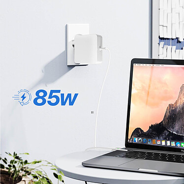 Avizar Chargeur Magsafe 2 Macbook Connecteur Magnétique 85W Indicateur LED  Blanc pas cher