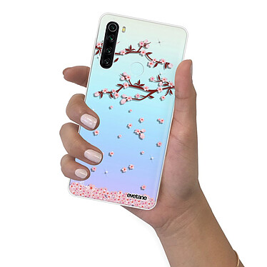 Evetane Coque Xiaomi Redmi Note 8 T 360 intégrale transparente Motif Chute De Fleurs Tendance pas cher