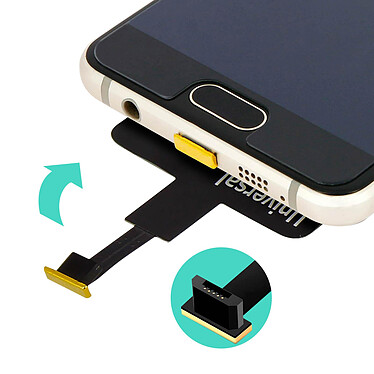 Avizar Kit Nappe Adapteur à Charge Sans Fil QI Smartphone Port Micro-USB Noir pas cher