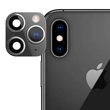 Avizar Faux Appareil Photo iPhone 11 Pro Autocollant Protège Caméra en Verre Noir