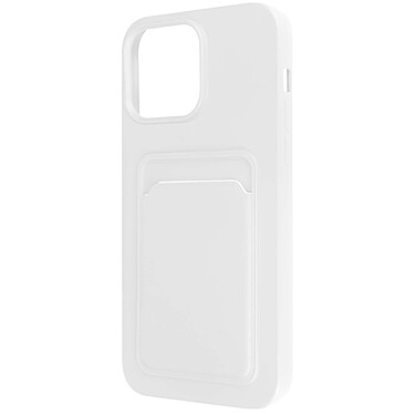 Avizar Coque pour iPhone 14 Pro Silicone Souple Porte-carte Fine Légère  blanc
