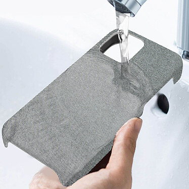 Acheter Avizar Coque iPhone 12 / 12 Pro Rigide Finition Tissu Anti-traces Lavable Gris clair