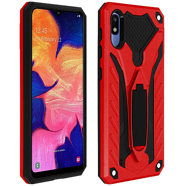 Avizar Coque Galaxy A10 Protection Bi-matière Antichoc Fonction support Rouge