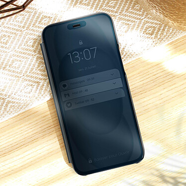Acheter Avizar Étui Clear View pour iPhone 15 Pro Max Clapet Miroir Fonction Support  Noir
