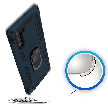 Avizar Coque Samsung Galaxy Note 10 Rigide Souple Bague Support Vidéo Bleu nuit pas cher