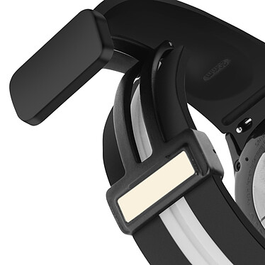 Avizar Bracelet pour Galaxy Watch 5 / 5 Pro / 4 Silicone Souple Bicolore  Noir / Blanc pas cher