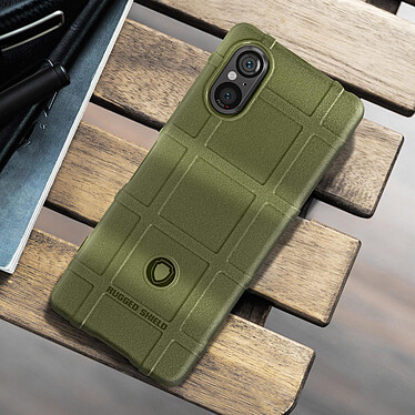 Avis Avizar Coque pour Sony Xperia 5 V Silicone Antichoc Motif en relief  Vert Kaki