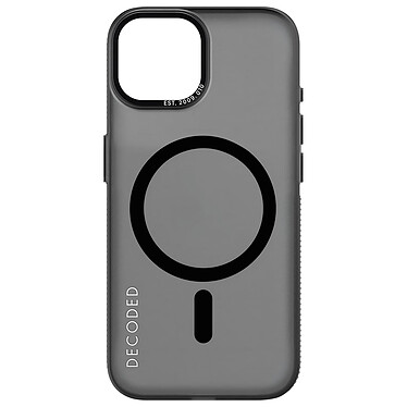 Decoded Coque MagSafe pour iPhone 15 Robuste Contour antidérapant  Grip Case Noir