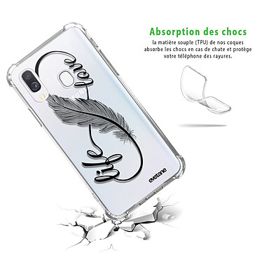 Avis Evetane Coque Samsung Galaxy A40 anti-choc souple angles renforcés transparente Motif Love Life