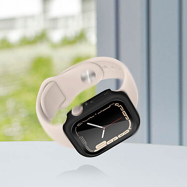 Avis Avizar Coque pour Apple Watch Serie 7 (45mm) Rigide Ultra-fine Vitre de Protection Noir