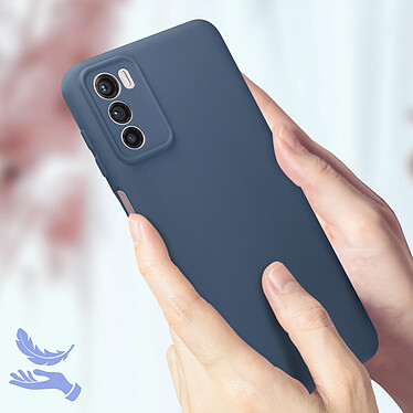 Acheter Avizar Coque pour Motorola Moto G42 Silicone Semi-rigide Finition Soft-touch Fine  Bleu Nuit