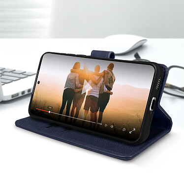 Acheter Avizar Étui pour Samsung Galaxy S22 Plus Clapet Portefeuille Support Vidéo  Bleu Nuit