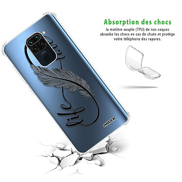 Avis Evetane Coque Xiaomi Redmi Note 9 anti-choc souple angles renforcés transparente Motif Love Life