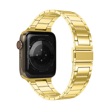 Avizar Bracelet pour Apple Watch 41mm et 40mm et 38 mm Maillons en Acier Inoxydable a Boucle Papillon Or